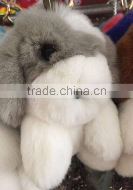 lovely shape pendant/ rex mink fur rabbit toy for decoration and car pendant Shpe Of Copenhagen Keychain