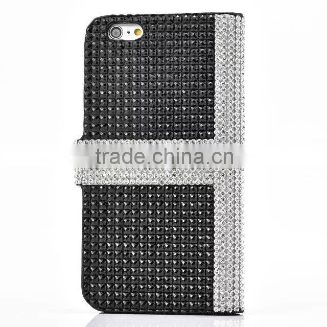 Customized Diamond Leather Flip Bling Case Cover For Samsung Galaxy J7