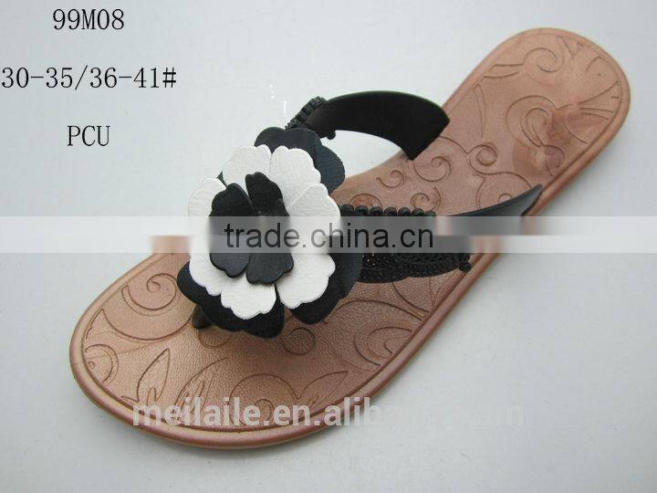 Hot Selling and Fashion PCU Women Flipflops for 2014Summer