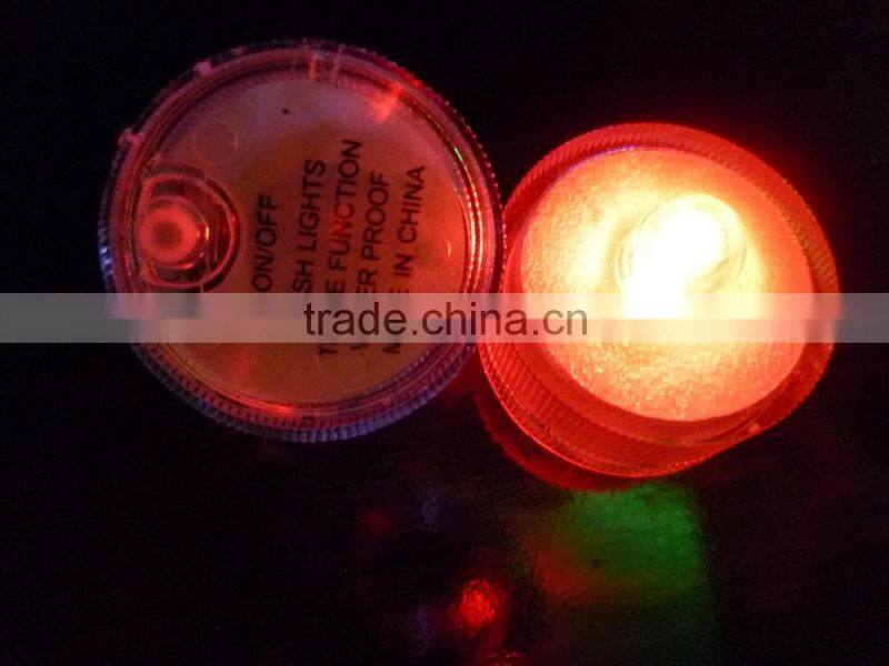 LED Battery waterproof stickable shower light Round Shape Waterproof micro led flashing candle Light