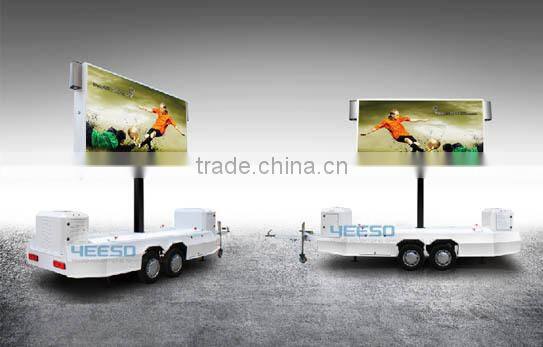 Outdoor large LED display screen advertising trailer,mobile LED TV display advertising vehicle