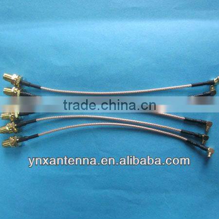 Smb Female Right Angle Bulkhead Rf Coaxial Connector For RG174 Cable