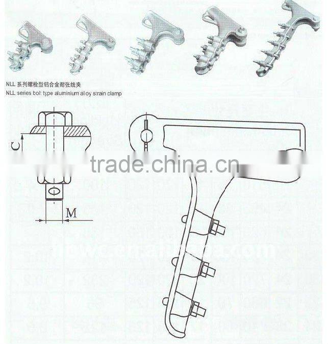 overhead power line fitting,high quality tension clamp ( bolt type)