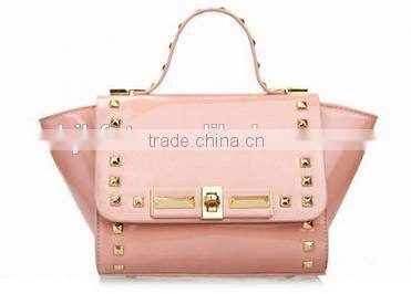 Superior Lacquer Leather Youth Clinch Bolt Style Fasion Handbag