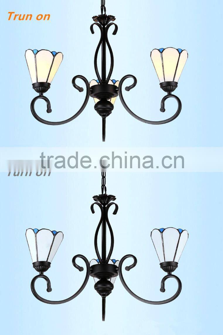 European MED Style Black Iron chandelier light