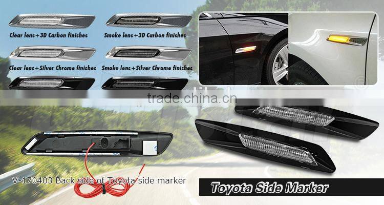 Ice Blue driving light optional F10 style Amber indicator light led side marker for toyota Crown 2003-2009