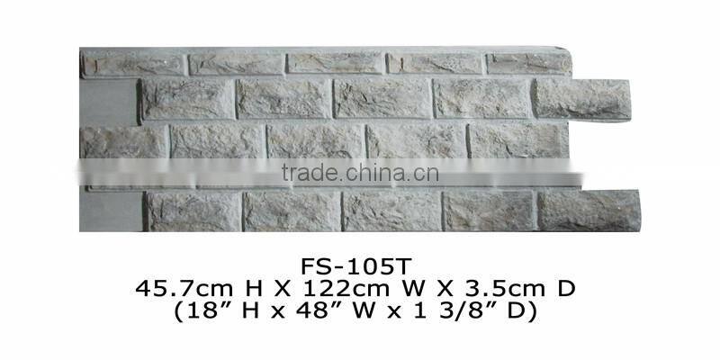 Polyurethane High Quality beautiful decorative pu stone panel