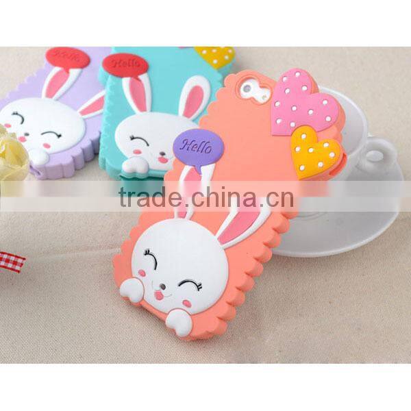 2014 lovely durable cheap price mobile rabbit shape silicone phone case