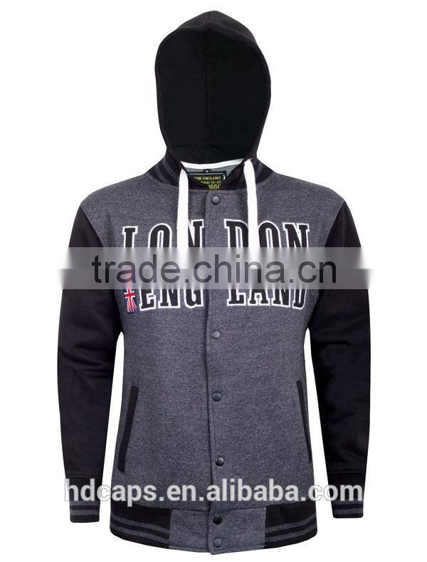 Custom fashion two color hoodies/custom made hoodies