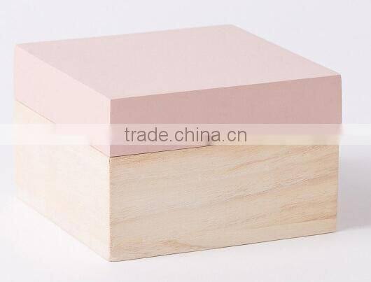 Open Cover Design Colorful Wooden Gift Box