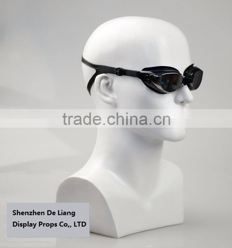 High-grade head Male head fake head goggles display shelf Men scarf display shelf swimming display props