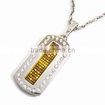 2015 new fashion Flash pet LED magnetic name badge