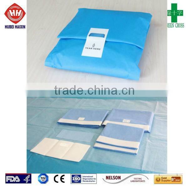 Disposable nonwoven custom surgical packs
