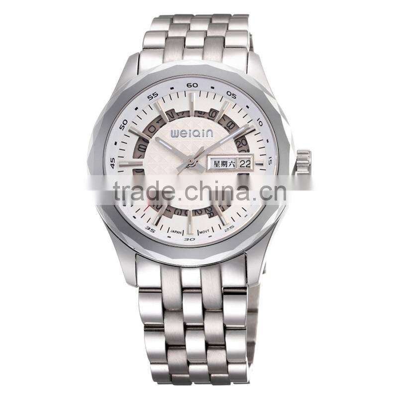 Man's 5atm Waterproof Watch With Sapphire Crystal and Solid Stainless Steel Case and Band