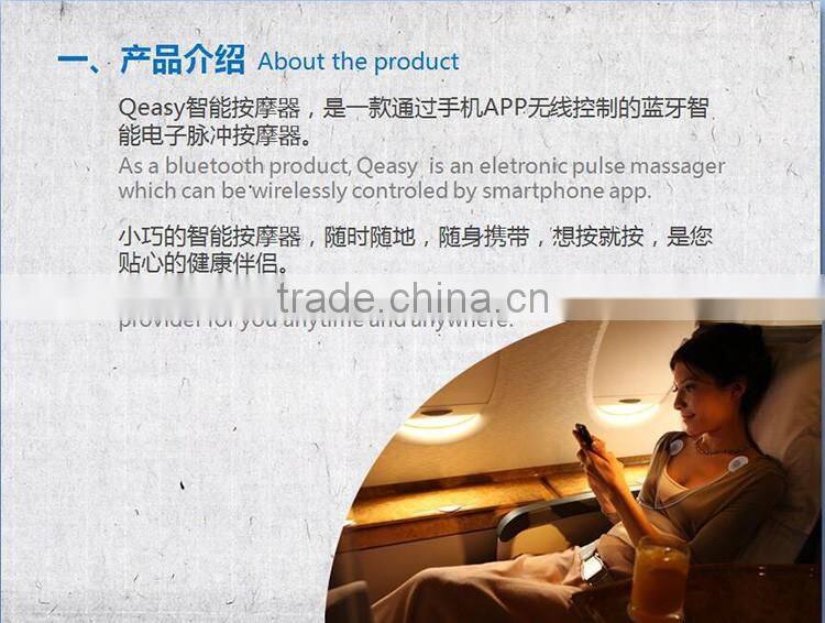 smart phone APP Bluetooth control electronic pulse massager Anywhere anytime Wireless muscle full body neck massager Properties