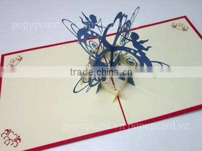 New Vase Flower greeting pop up card