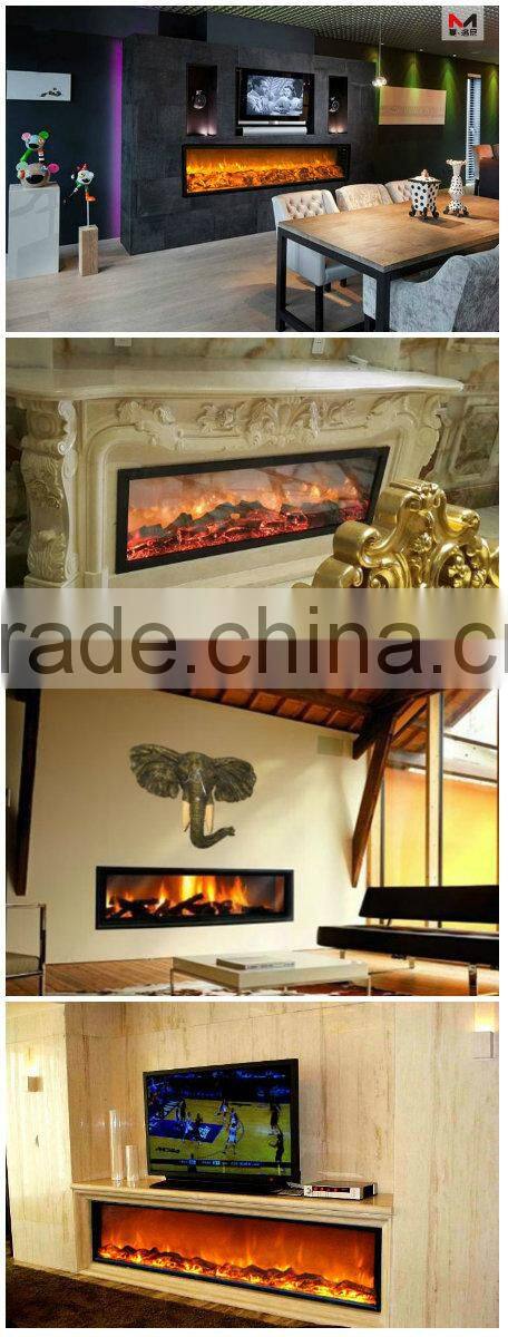 1500mm indoor antique stainless steel electric fireplace