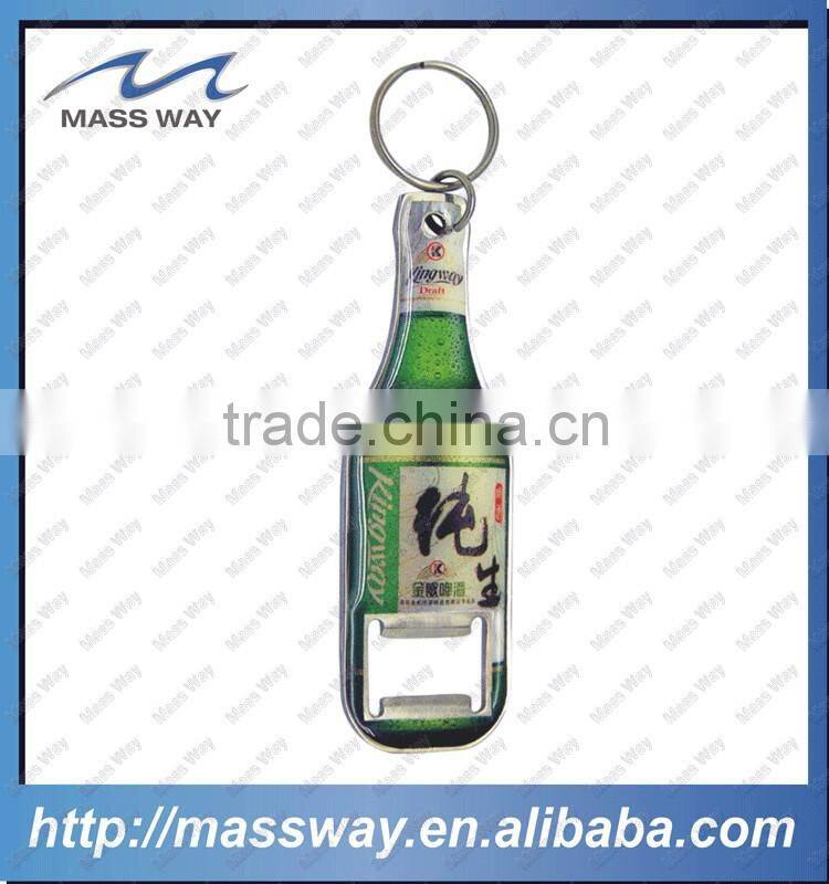custom original color aluminum guitar shape bottle opener keyring
