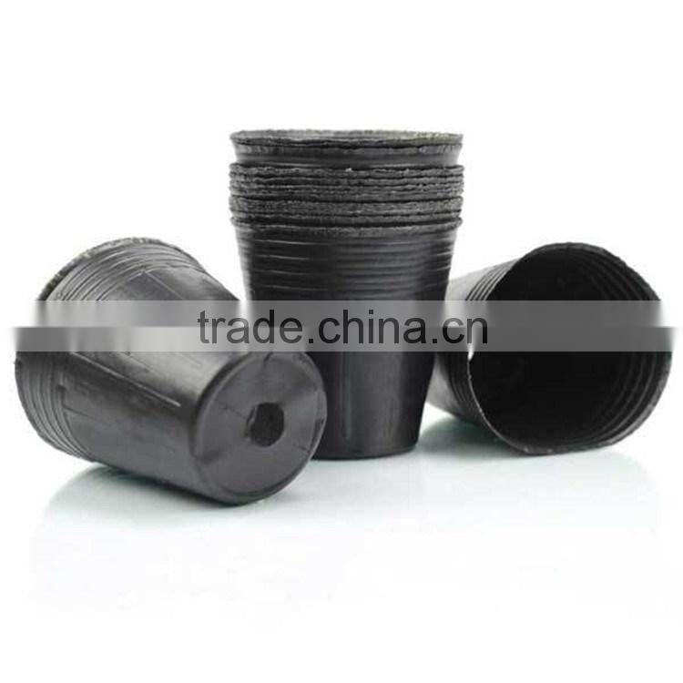 Planting pepper seeds usage facotry top quality and cheap PE black plastic nursery cup