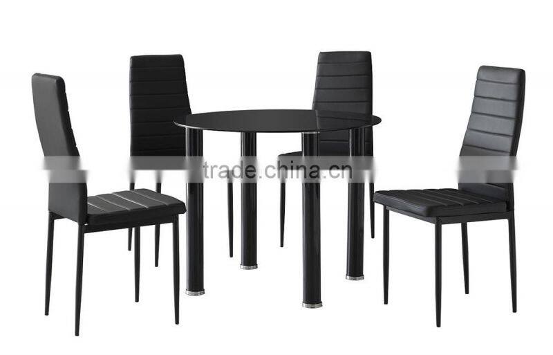 Cheap Modern Round Glass dining table set furniture