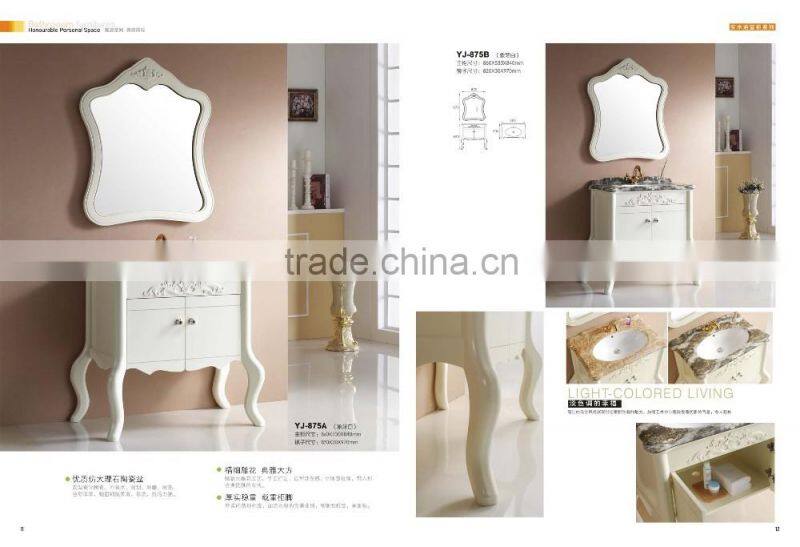 Simple design! waterpproof solid wood low price modern bathroom cabinet