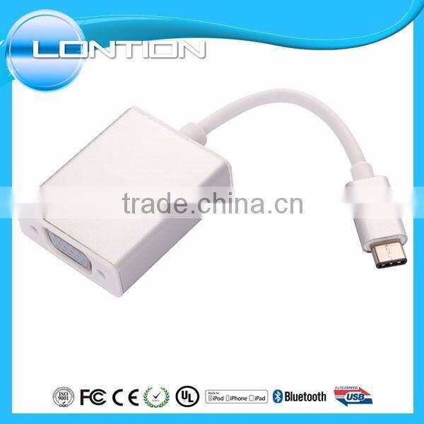 USB-C hub digital av multiport adapter USB3.1 type c to vga adapter For Apple Macbook 12" & LENOVO ZUK Z1 OTG Nexus 6