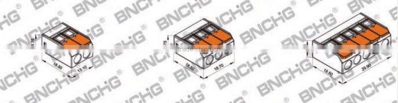 Hot Sale in Europe 40% smaller 100% transparent Wago Compact Splicing Connectors for All Wire Types 221 Series