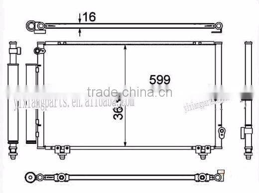 OE# 8846012540 Auto Aircon Condenser For Toyota Corolla