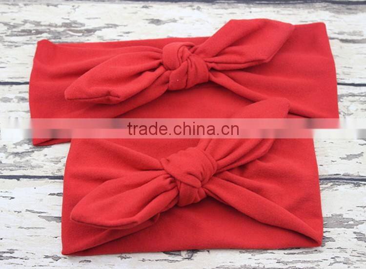 knot mother and baby plain hair cotton head band