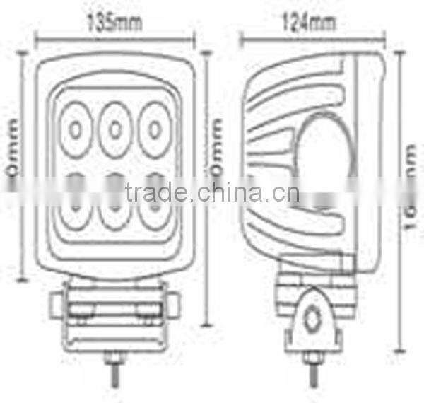 China wholesale Waterproof 60w led works lamp, 60watt led light for Jeep, atv, suv, truck