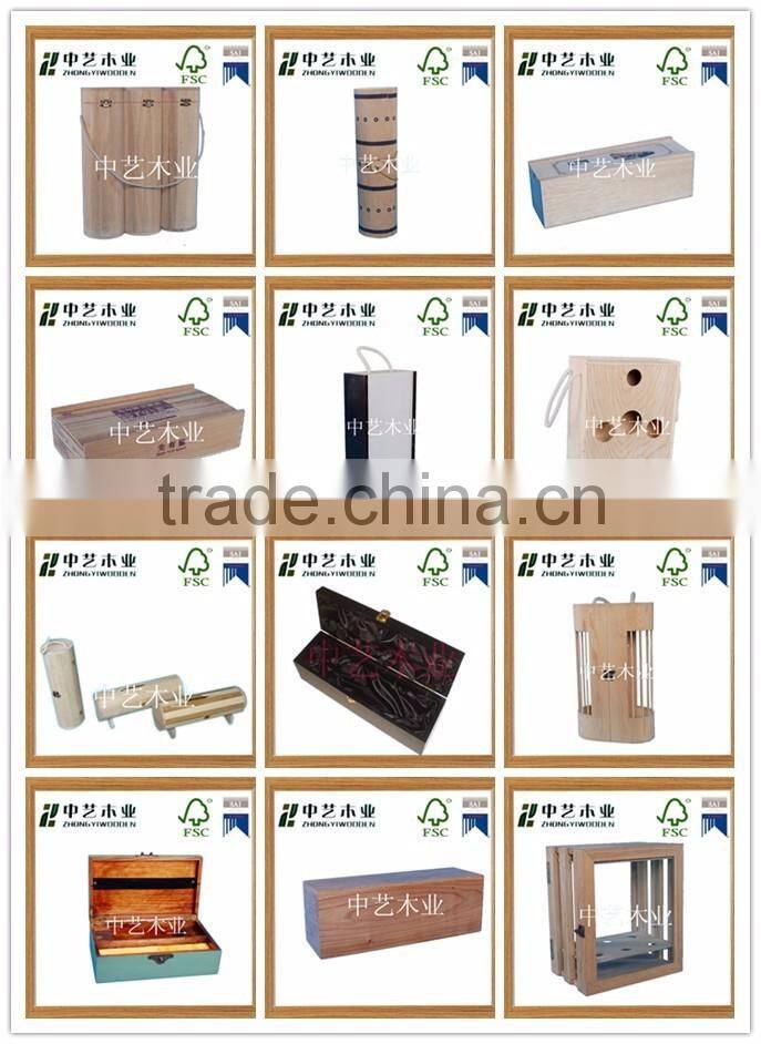 China wholesale high end wooden wine box with holder