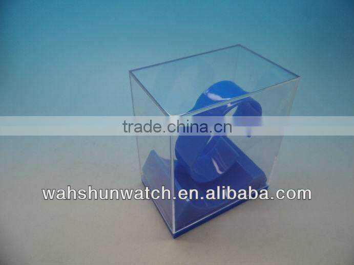 Eco-friendly clear cube watch storage plastic box