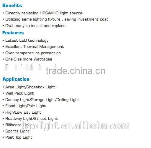 equivalent of HPS/MHD light source 90-100LM/W 10,000hours lifespan 5years warranty LED outdoor project lighting bridge lamps