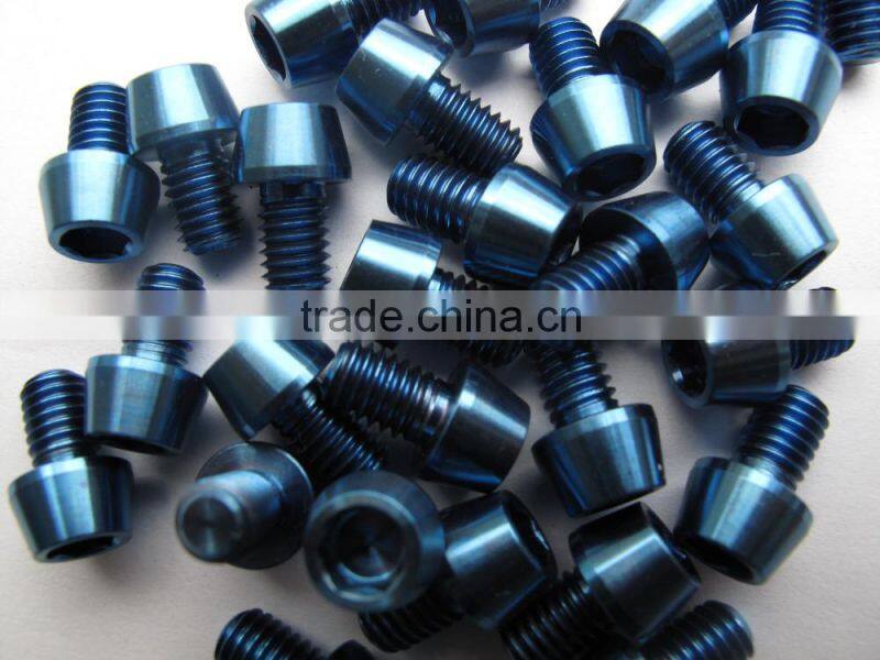china supplier pure GR2 titanium hexagon head bolts/screw