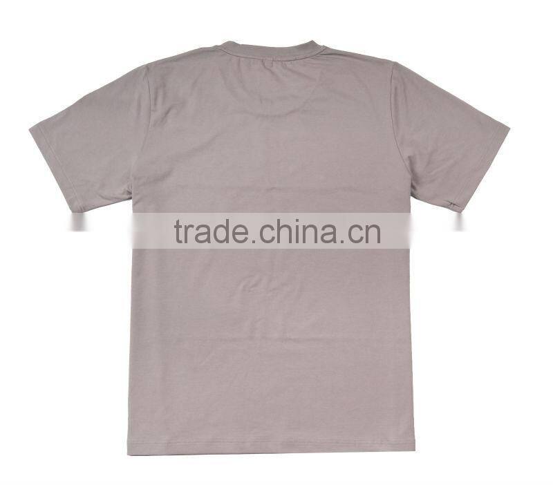 100% cotton rib round neck t shirts men customized logo