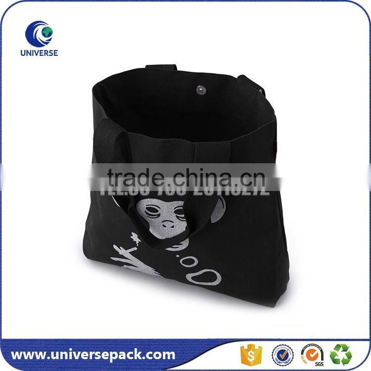 fashion blank canvas tote bag with inside pocket