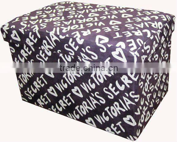 Cheaper!! Green suede foldable storage stool