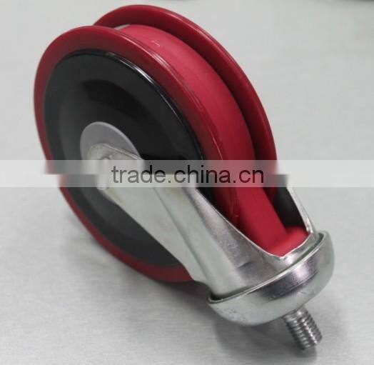 5'' dual dishes shopping trolley caster