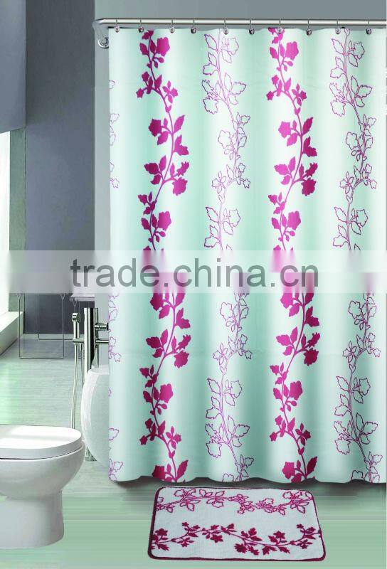 flower printing cotton bath mat