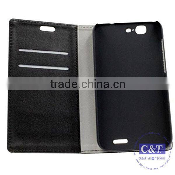 C&T 2015 Stylish New arrial book type leather flip case for huawei ascend g7