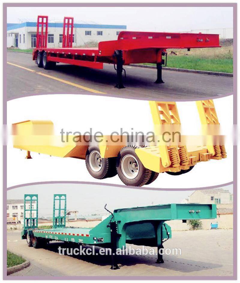 High quality Lowbed trailers with ramps hot sale gooseneck flatbed trailers flatbed semi trailer