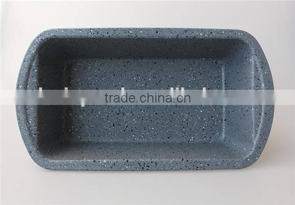 non-stick carbon steel metal baking tray mould marble enamel coating loaf pan
