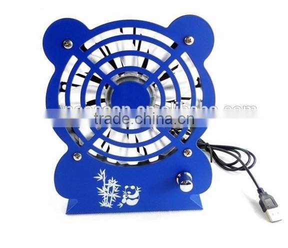 kongfu panda 5v dc usb power metal frame small portable usb fan