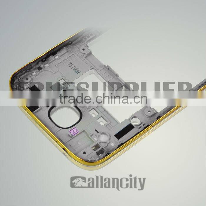 New design for Samsung gold middle plate for samsung galaxy s4 gold bezel front housing