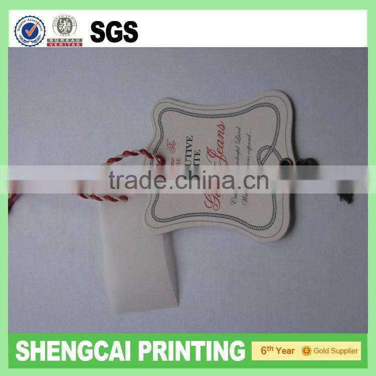 Cheap price custom printed paper clothing hang tag