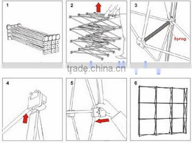 Fabric pop up stand with spring, pop up backdrop stand, advertising Chian hotsales display stand