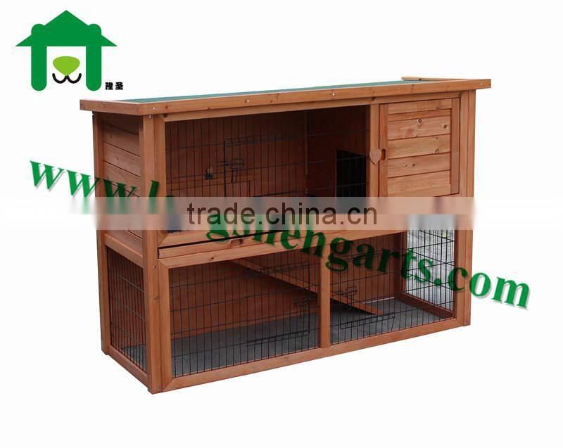 Double-deck Wooden Rabbit Cage