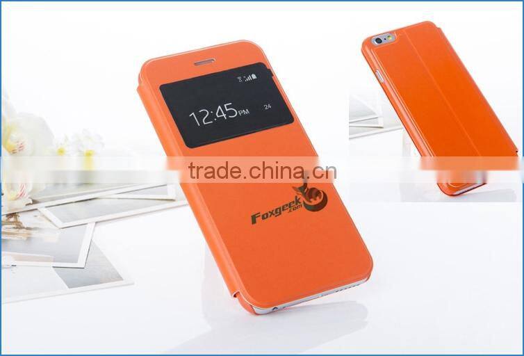 Colorful ulra thin pu leather cell phone case for iPhone 6 , for iphone 6 leather case, leather case for iphone 4