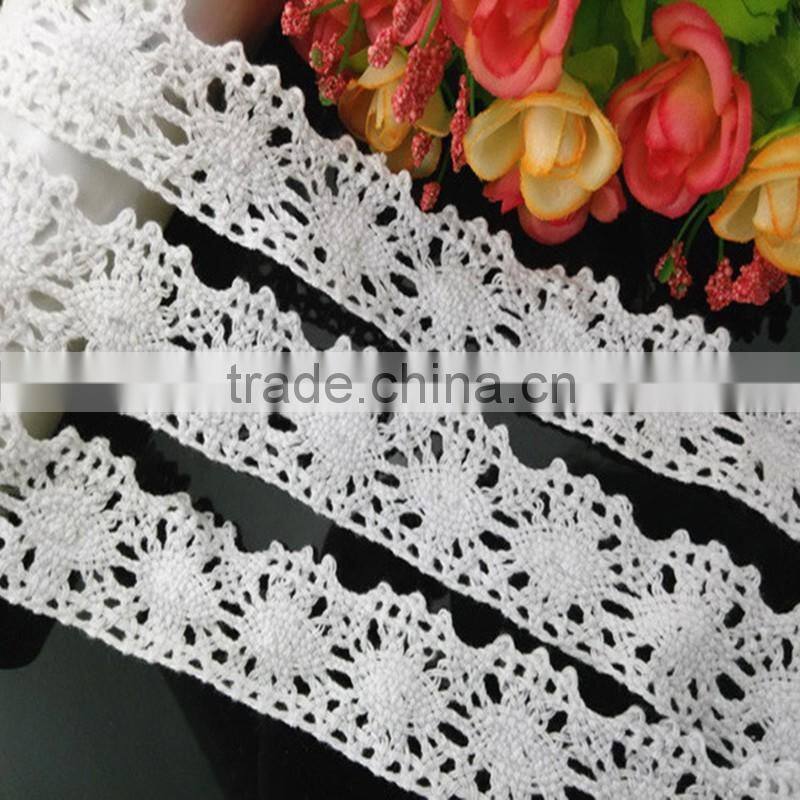 New design cotton embroider bridal lace trim,lace ribbon for dress