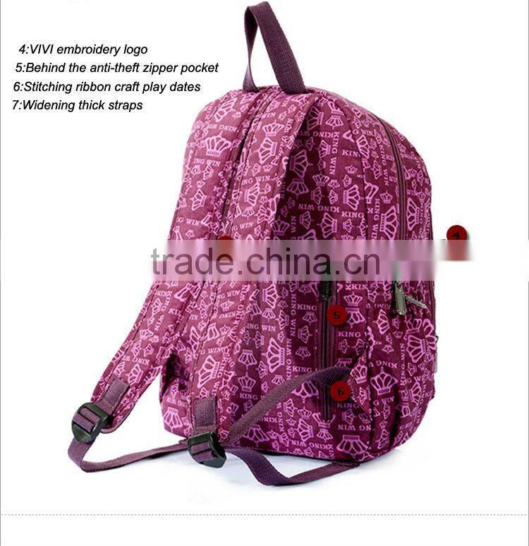 Green fancy private novelty school bag for student girls